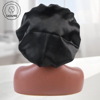 Vente en gros Nouveau bonnet de nuit populaire à longue queue et à large bande Bonnets de beauté Bonnet de cheveux en satin à une seule couche pour femmes