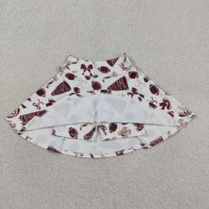 กางเกงขาสั้นกีฬา RTS Game Day Bows สำหรับทีมโรงเรียน แห้งเร็ว ผลิตจากผ้าสแปนเด็กซ์/โพลีเอสเตอร์ มีซับใน กระโปรงกางเกงขาสั้นสำหรับเด็กผู้หญิง กระโปรงเทนนิส สไตล์ Skorts สำหรับเด็ก - Product Image 2