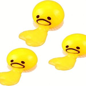 Bola de plástico para vomitar, bola antiestrés, vómito amarillo, yema de huevo, juguete para aliviar el estrés de 5 a 7 años - Product Image 5