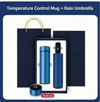 Ensemble Cadeau Promotionnel en Gros avec Logo Personnalisé : Thermos en Acier Inoxydable, Carnet, Stylo Métallique, Clé USB, Parapluie Pliable – Cadeau Bien-être