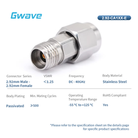 Atténuateur RF mâle à femelle 2.92mm fixe 2Watts DC-40GHz atténuateur micro-ondes micro-ondes 2.92mm