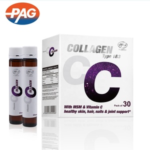 Potente integratore di bellezza della pelle 10,000 Mg idrolizzato collagene peptidi Msm vitamina C liquido orale bellezza bevanda al collagene - Product Image 1