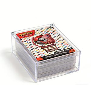 popular 151 PKMN tcg Booster Bundle Acrylic <b>case</b> protector N52 magnet Lid classic <b>display</b> High transparent - Product Image 3
