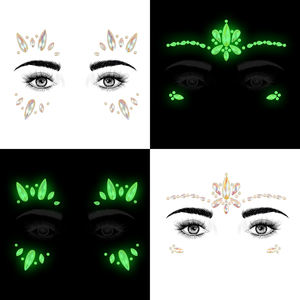 Novedad, Pegatinas Faciales que Brillan en la Oscuridad, Joyas, Gemas Luminosas, Pegatinas Faciales y de Pecho, Pegatinas de Diamantes - Product Image 4
