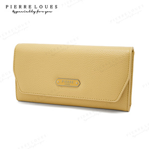Pierre Loues Women's Long <b>Wallet</b> Yellow 5 Inch <b>Card</b> <b>Holder</b> Everyday Use - Product Image 4
