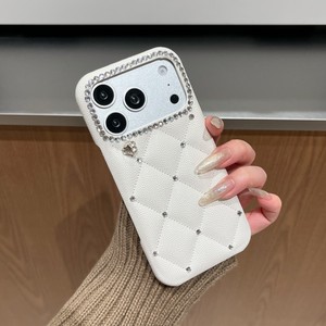 เคสโทรศัพท์มือถือหนังลายข้าวหลามตัดประดับคริสตัลเพชรหรูหรา สำหรับสาวๆ รุ่น iPhone 17 Pro Max 16 15 14 13 ผลิตจากโรงงาน OEM - Product Image 5