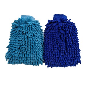 Guantes de Lavado de Autos de Chenilla de Doble Cara, Azul Real y Azul Cielo, Engrosados, para Limpieza y Detallado de Autos - Product Image 3