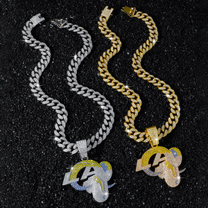 2026 New Hiphop Personalized <b>Style</b> Gold Silver Plated Ram <b>Head</b> Pendant Necklace Cool Punk Trendy Mens Necklace Wholesale Jewelry - Product Image 1