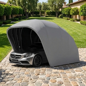 <span class=keywords><strong>Abri</strong></span> de <span class=keywords><strong>voiture</strong></span> pliable en acier moderne et durable, <span class=keywords><strong>abri</strong></span> portable toutes saisons, auvent de garage, protection contre le soleil et la pluie, installation facile pour l'extérieur - Product Image 3