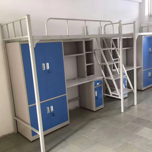 Người Lớn Cao Đẳng Thép Giường Tầng Sinh Viên Căn Hộ Thép Loft Tủ Quần Áo Giá Rẻ Bàn Và Locker Giường Ngủ Giường - Product Image 1