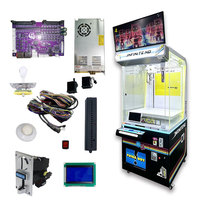Distributeur automatique de jeux d'arcade à griffes pour enfants avec écran LCD, mini-jeux interactifs, affichage publicitaire, lecteur de cartes métallique et fonctionnement à pièces