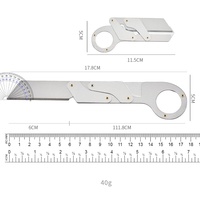 Couteau de camping multifonctionnel en acier inoxydable haute dureté 60-61HRC, couteau pliant mécanique d'extérieur à lame droite