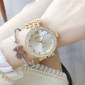 Relojes Económicos Personalizables, Diseño Moderno y a la Moda, Relojes de Acero Inoxidable para Mujer, Relojes Minimalistas de Cuarzo con Diamantes Moissanite - Product Image 1