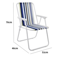 Chaise pliante inclinable portable de loisirs pour la randonnée et la plage, structure en acier inoxydable, design moderne, extérieur