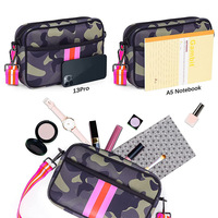 Damen Sommerkleid-Stil Umhängetasche aus Neopren Wasserdichte Camouflage-Drucktasche mit Reißverschluss für Schultergebrauch