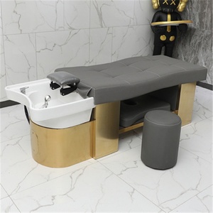 Cama de Belleza Eléctrica Kisen de 2 Motores, Cama de Masaje para Peluquería y Barbería con Lavabo de Cerámica y Base de Acero Inoxidable - Product Image 4