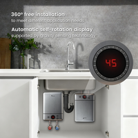 Chauffe-eau électrique instantané intelligent 110V/220V, compatible évier et camping-car, affichage numérique LED, usage hôtelier et domestique, plastique, OEM, anglais
