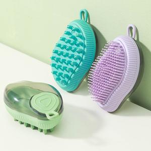 Brosses de bain confortables pour animaux de compagnie avec distributeur de shampoing massant, brosse de massage pour chiens et chats, peigne nettoyant pour chiots, fournitures pour animaux de compagnie - Product Image 4