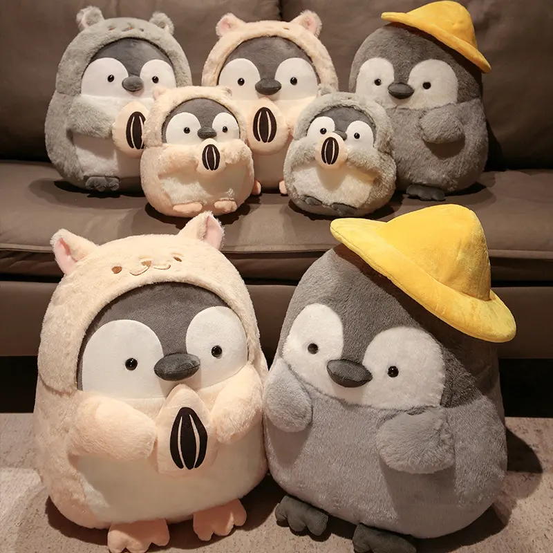 Tiktok jual panas bantal boneka penguin kartun boneka Pinguin untuk tidur nyaman