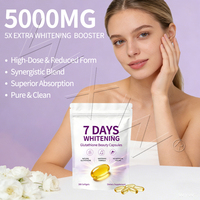 Gélules de glutathion blanchissantes 7 jours, formule haute puissance pour un teint éclatant, gélules de glutathion, collagène, vitamine C