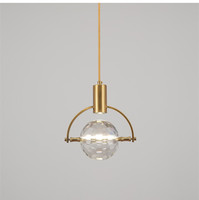 Lustre suspendu en cristal K9, style nordique, luxe créatif, pour salon, restaurant, mur de fond, petite boule de cristal