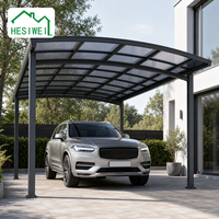 HESIWEI Carports pour stationnement de voitures, auvent de carport en aluminium, abri de voiture en métal, auvent de garage, abri pour voiture
