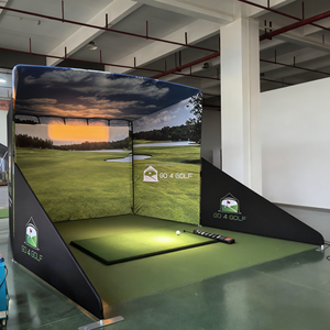 Enceinte de simulation de <span class=keywords><strong>golf</strong></span> personnalisée avec filets, écran en tissu résistant aux impacts, pratique en intérieur et en extérieur, entraînement de <span class=keywords><strong>golf</strong></span> - Product Image 2