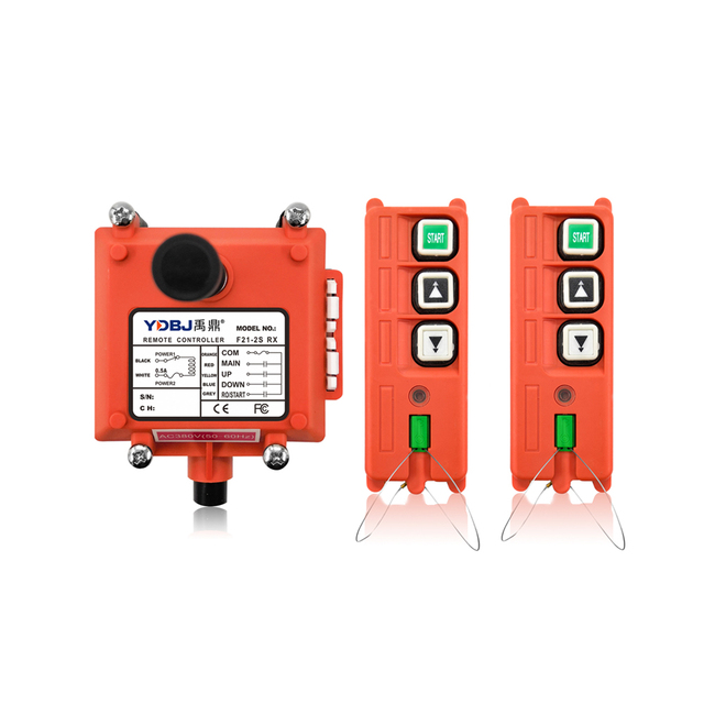 F21-2S Industrial Wireless Remote Control Switch Waterproof Anti-Shock FCC Certified Plastic for Crane Hoist Winch Telecontrol