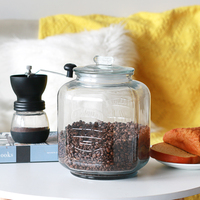 Pot de stockage en verre extra large de 5kg, récipient de brassage moderne de qualité alimentaire, étanche aux insectes et à l'humidité, pour la farine de riz en cuisine