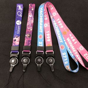 Wholesale Heat Transfer Printing Ribbon Hanging Strap Mobile Phone <b>Lanyard</b> Work Permit Hanging Rope Customizable logo Pattern - Product Image 3