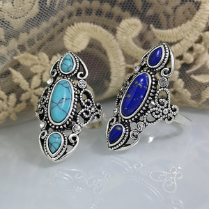 Anello con motivo retrò, anello da donna in stile retrò con incisione a intaglio, eleganti accessori per le dita - Product Image 3
