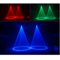 Laser RVB 3W à animation de texte et logo, pleine couleur, DMX512/activation sonore, IP33, en alliage d'aluminium, pour scène, DJ, fête, spectacle, événement