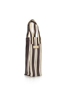 Custom Size Logo Colors Eco Friendly Striped Recycled <b>Nylon</b> Single Wine Bottle Carrier Gift Bag - Product Image 3
