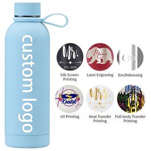 Botella de Agua de Acero Inoxidable 304 con Doble Aislamiento al Vacío, Recubrimiento de Goma, 500 ml, con Asa de Silicona - Product Image 3