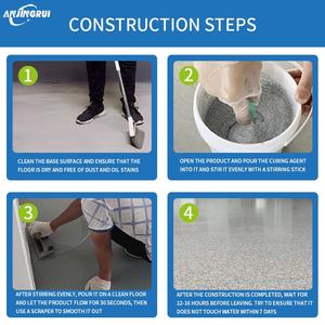 <span class=keywords><strong>Peinture</strong></span> de sol en sable de couleur époxy résistante à l'usure à haute dureté <span class=keywords><strong>pour</strong></span> une application simple au pinceau <span class=keywords><strong>Peinture</strong></span> auto-nivelante en marbre - Product Image 6