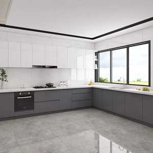 Mueble de Cocina Lineal de Estilo Moderno, Simple y Elegante, Diseño Personalizable para Hogares Modernos - Product Image 1