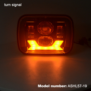 Phare LED 5x7 7x6 pouces avec feux de jour et clignotants, double projecteur, 85W, homologué DOT pour véhicules tout-terrain <span class=keywords><strong>4x4</strong></span>, camions et SUV - Product Image 5