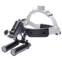 Dental 4X 5X 6X 8X Magnifier Headband Loupe with LED Lamp and Electric Headlight Binocular Surgical Loupes