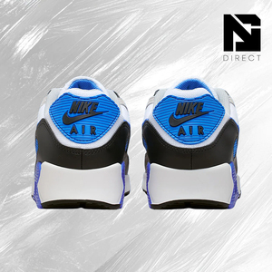 Air Max 90 Nike 'White Blue Crystal' Synthetic Lace-Up Running Shoes Daily Wear Stylish Men's Walking Sneakers - Product Image 4