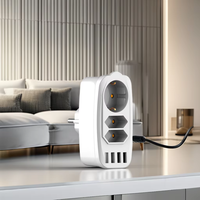 Allemagne Multiprise multifonctionnelle UE Adaptateur multiprise avec 3 prises et 4 ports USB a Prise à un tour