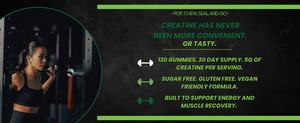 Creatine monohydrate gummies อาหารเสริมโภชนาการการกีฬาสำหรับผู้ใหญ่สนับสนุนพลังงาน4 gummies ต่อการให้บริการ Gummies - Product Image 5