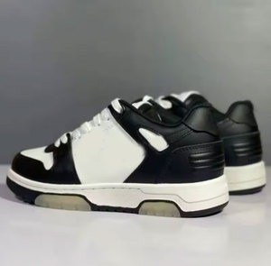 Scarpe da passeggio da donna e da <span class=keywords><strong>uomo</strong></span> di design 2026, sneakers <span class=keywords><strong>basse</strong></span> bianche con decorazioni a blocchi di colore e allacciatura a freccia cucita - Product Image 3