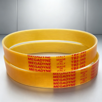 Courroie poly-V multi-nervures MEGADYNE TB2-345 en PU pour machine à découper la viande, courroie de transmission de remplacement