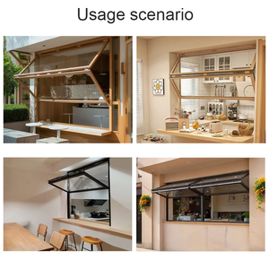 Hiện đại dọc gấp cửa sổ với lớp phủ nano Hợp kim nhôm khung màn hình lưới cho khách sạn biệt thự sử dụng nhà bếp - Product Image 5