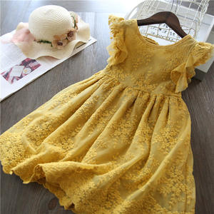 Nuevos Productos de Moda, Vestido de Encaje con Flores Bordadas Estilo Bohemio de Manga Corta para Bebés, de una Tienda Mayorista en Línea - Product Image 1