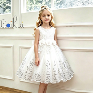 Robe de Mariage de Style Européen pour Fille, Jolies Robes Tutu d'Anniversaire pour Enfants de 2 à 12 Ans, Sans Manches - Product Image 1