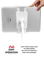 Support universel en métal pour téléphone portable et tablette, bras flexible col de cygne, rotation à 360°, support réglable pour bureau et lit