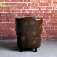 Canapé individuel en cuir PU de style américain Chesterfield, fauteuil capitonné pour la maison, design pour KTV, café, bureau, bar à whisky et cigares