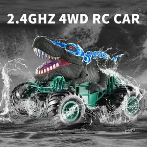 Brinquedo de controle remoto para caminhão RC Dinossauro 2.4G, carro de simulação de spray, carro de controle remoto para crianças, brinquedo de rádio jurássico, venda imperdível