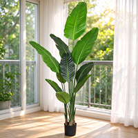 Faux bananier du voyageur artificiel en pot, plante verte bionique pour la décoration intérieure du salon et de la maison